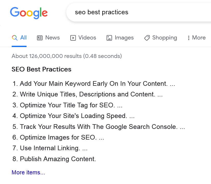 Featured Snippet