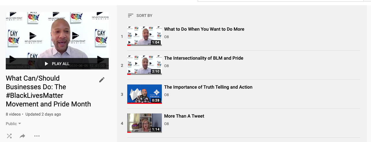 Image showing the YouTube playlist of videos for this webinar