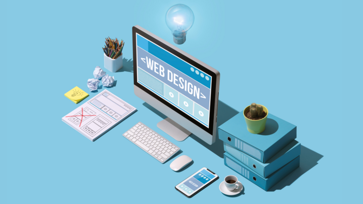A computer screen showing "Web Design".
