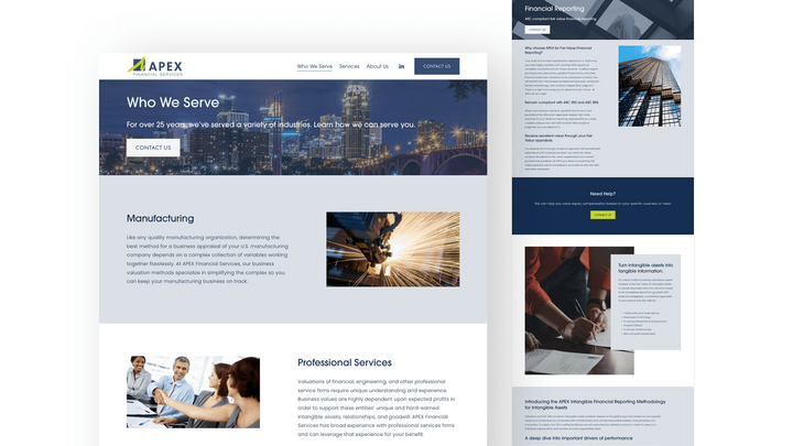 Website for Complex Financial Products for Apex