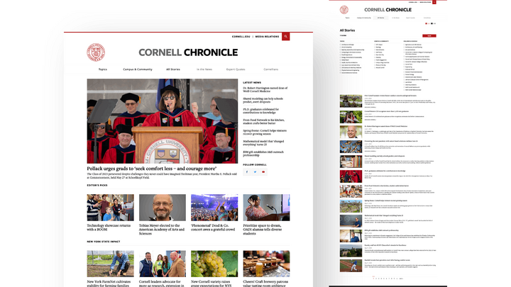 Website Migration and Redesign for Cornell Chronicle