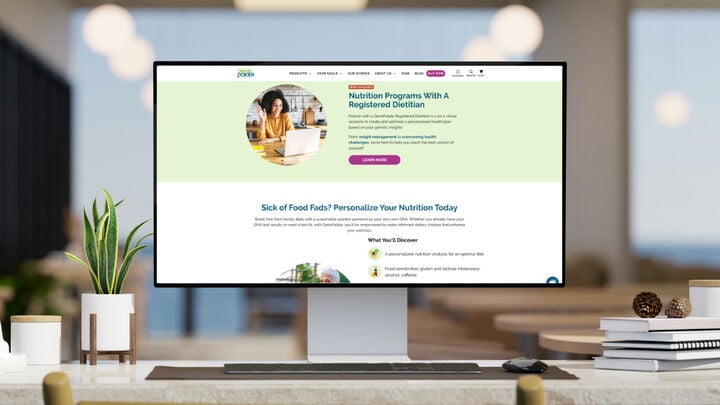 GenoPalate SEO case study results page showing boosted organic traffic and e-commerce conversion metrics