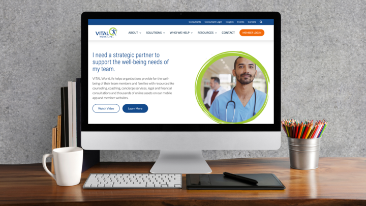 VITAL WorkLife homepage redesign