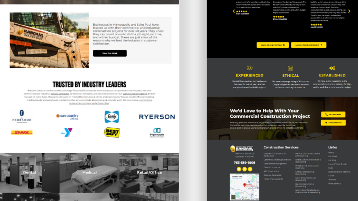 How O8 Rebuilt Randahl Construction’s Homepage for Conversions