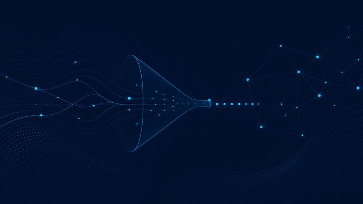 Abstract data pipeline visualization representing SaaS sales enablement strategy