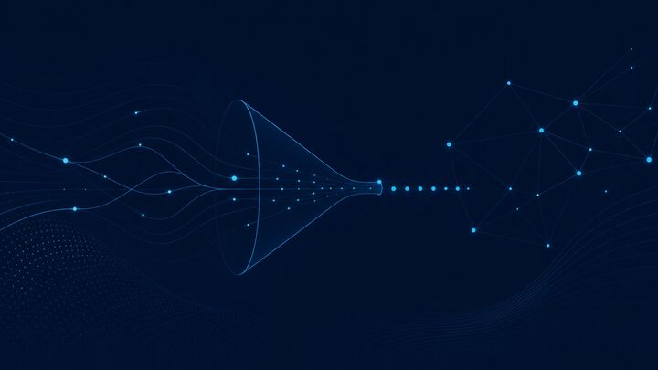 Abstract data pipeline visualization representing SaaS sales enablement strategy