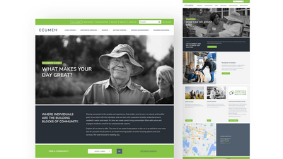 Screenshot of Ecumen's homepage