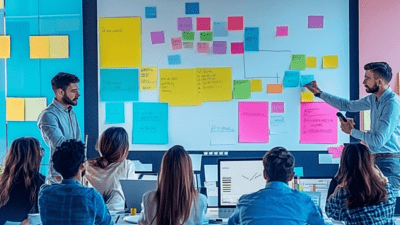 Digital transformation team brainstorming