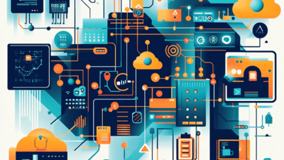 Illustration showing emerging digital transformation technologies