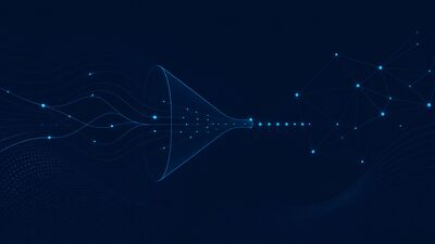 Abstract data pipeline visualization representing SaaS sales enablement strategy