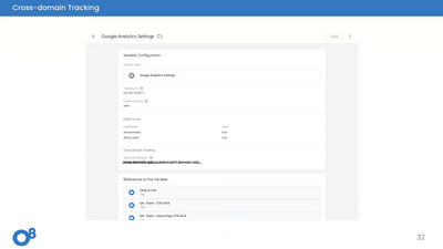 Cross domain tracking slide