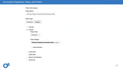 Filter information view