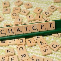 ChatGPT spelled out using scrabble tiles
