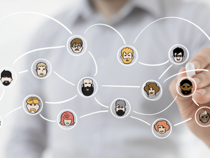 An image that suggests connections with customers.