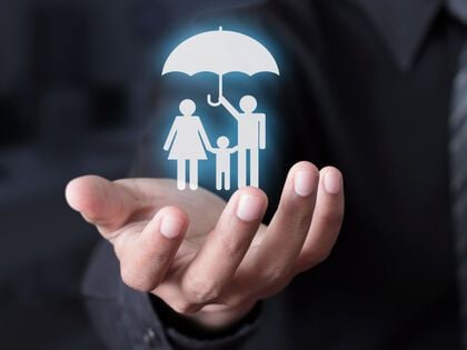 An image that suggests family protection.