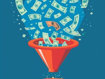 results-driven marketing with dollars coming out of the marketing funnel