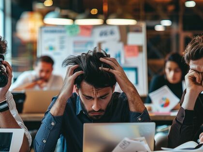 Stressed out marketing team.