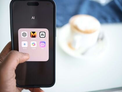 A phone showing AI Apps like ChatGPT