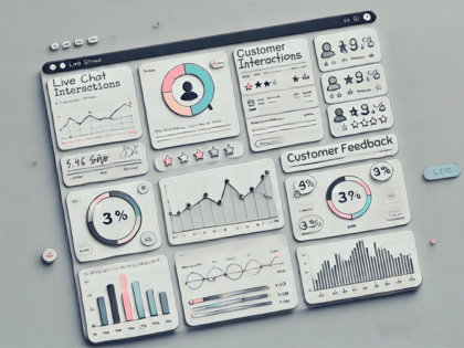 A graph or dashboard displaying real-time data metrics