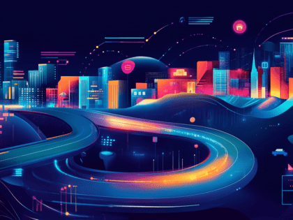 Vibrant roadmap illustration showcasing digital transformation