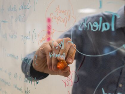 writing on whiteboard