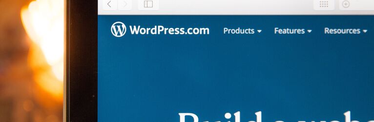 wordpress website on a laptop