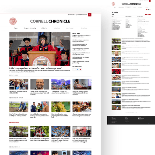 Cornell Chronicle screenshot