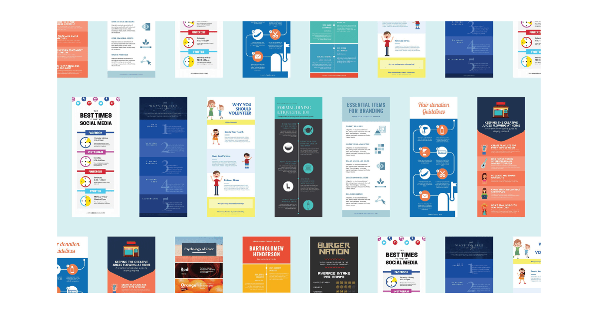 A collection of Canva graphics. 