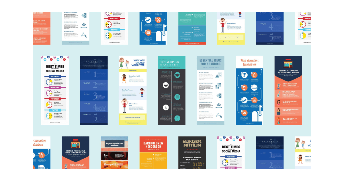 A collection of Canva graphics.