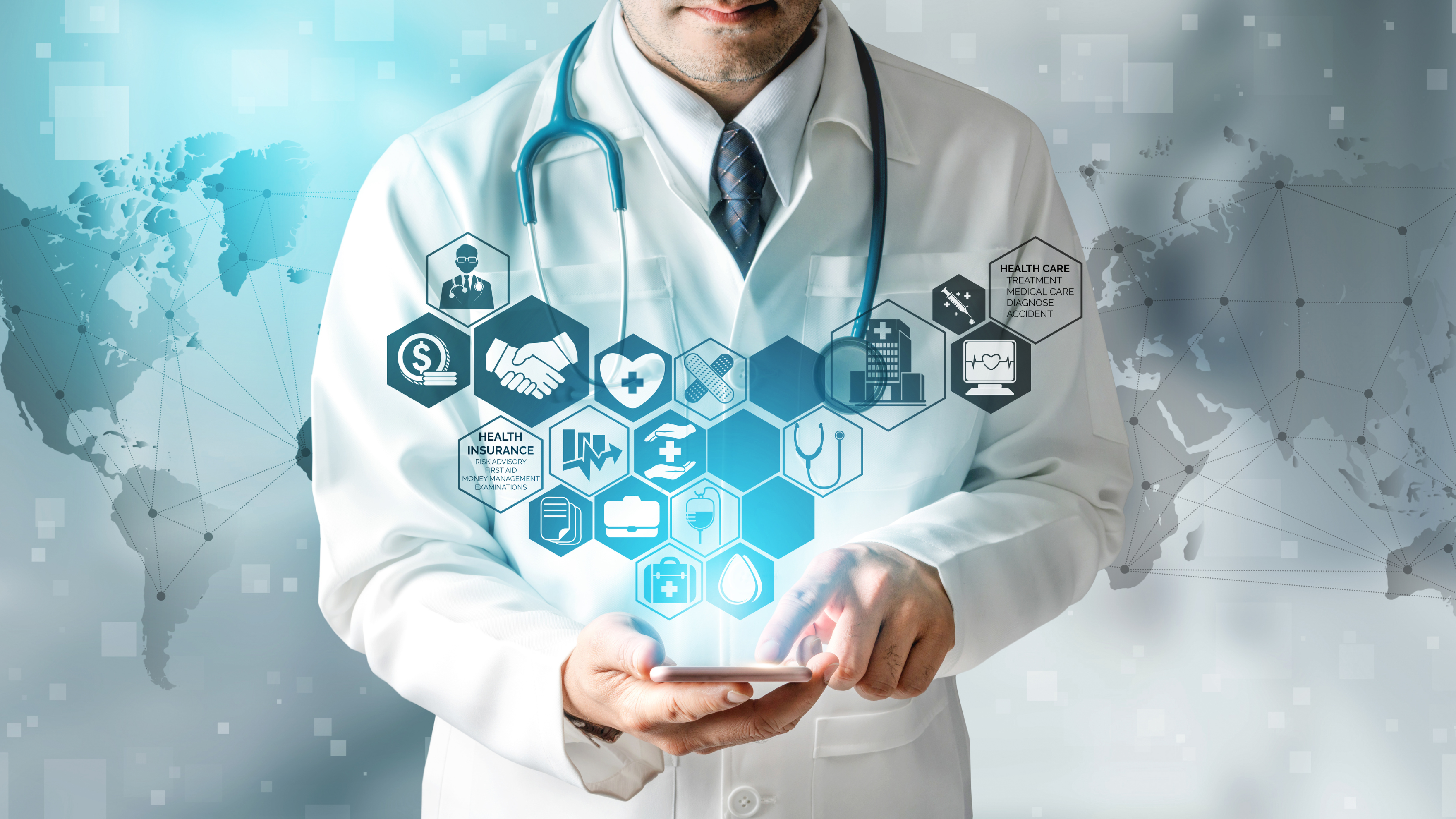 An image that suggests healthcare and its components.