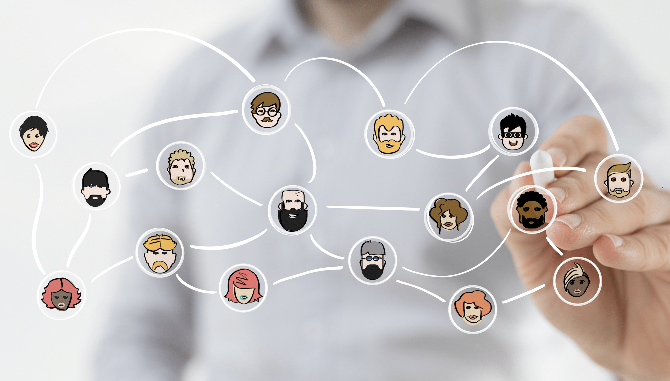 An image that suggests connections with customers.