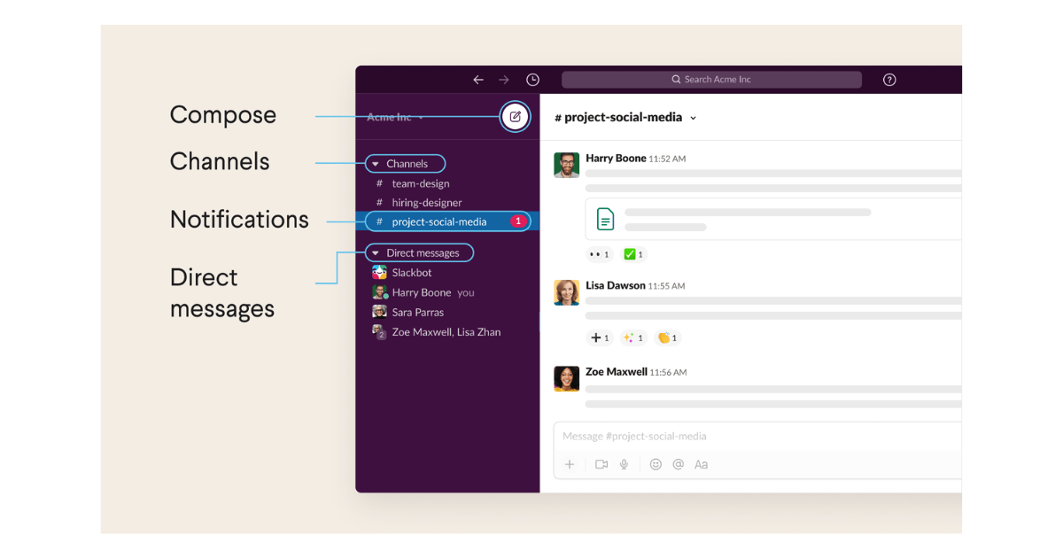 Slack screenshot