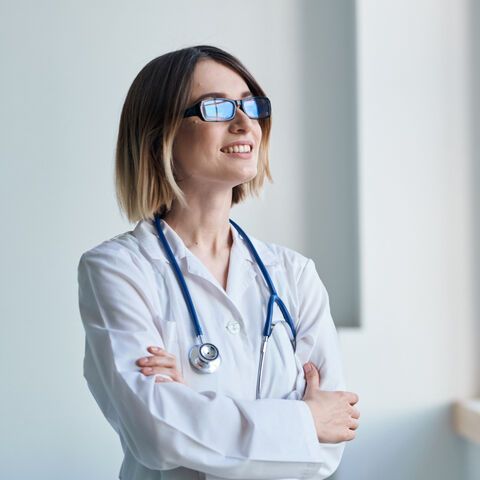 A smiling doctor