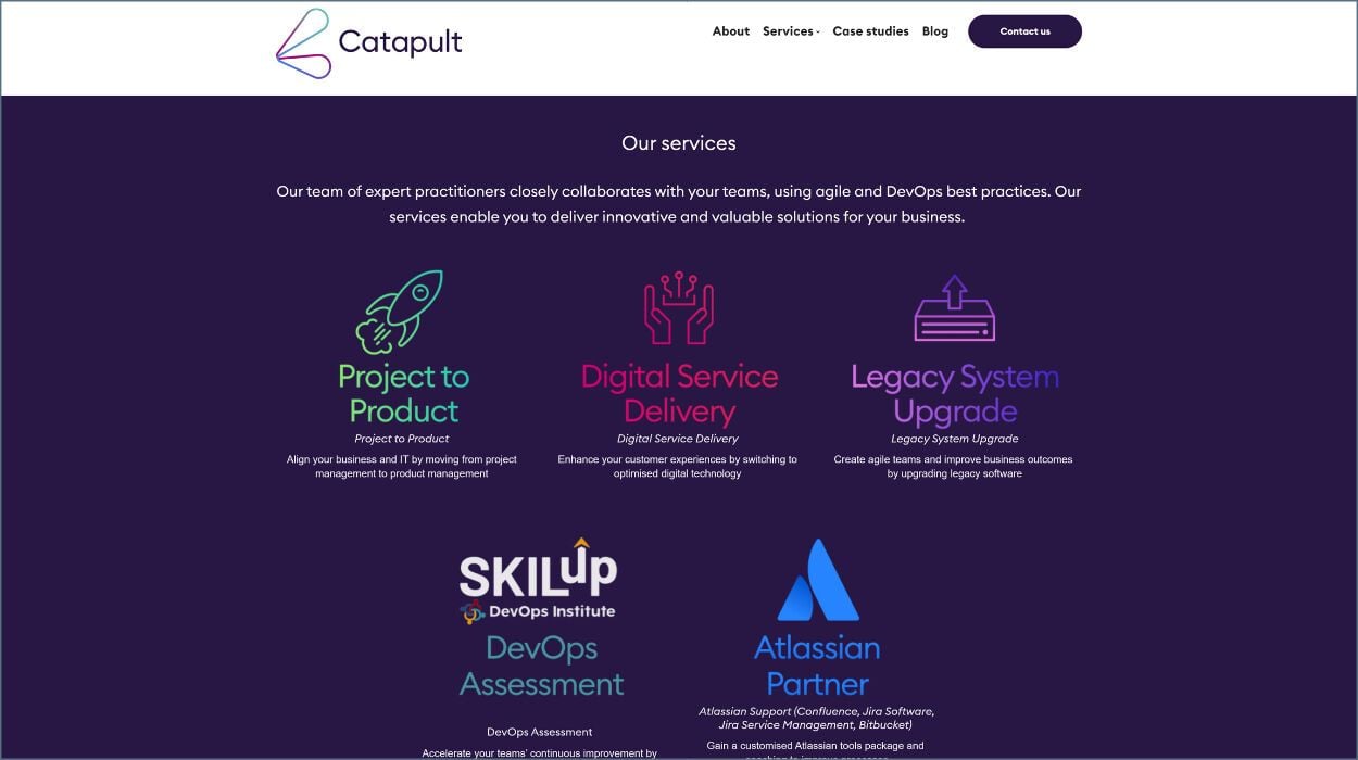 Catapult Website Screenshot