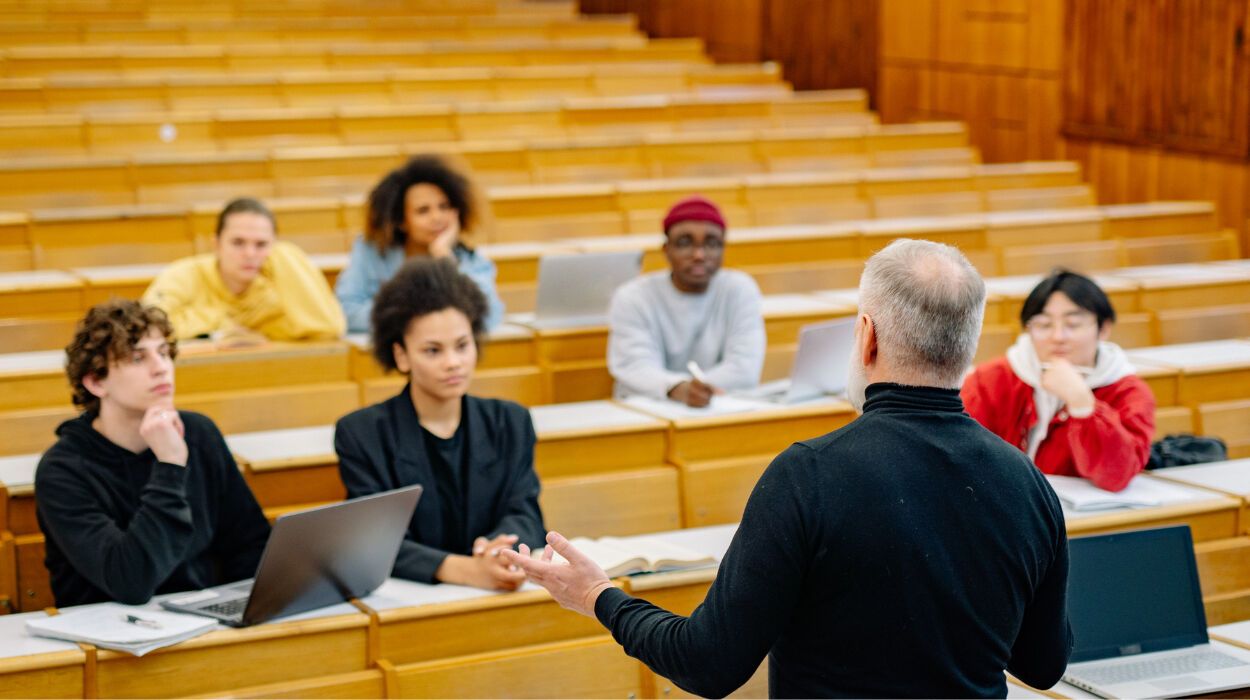 Students Listening to Professor