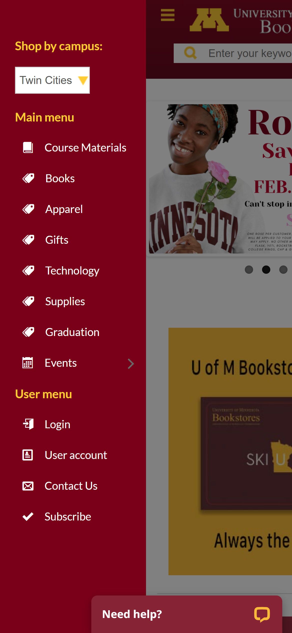 UMN Bookstores Mobile