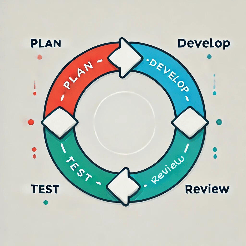 An image showing the iterative process flow