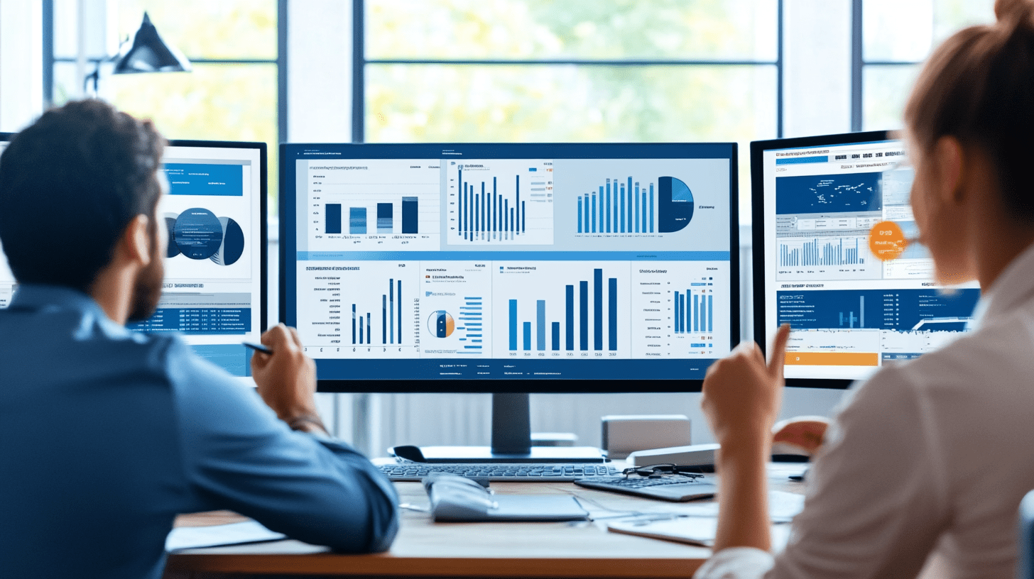 Development team analyzing SEO and optimization charts post-Drupal migration