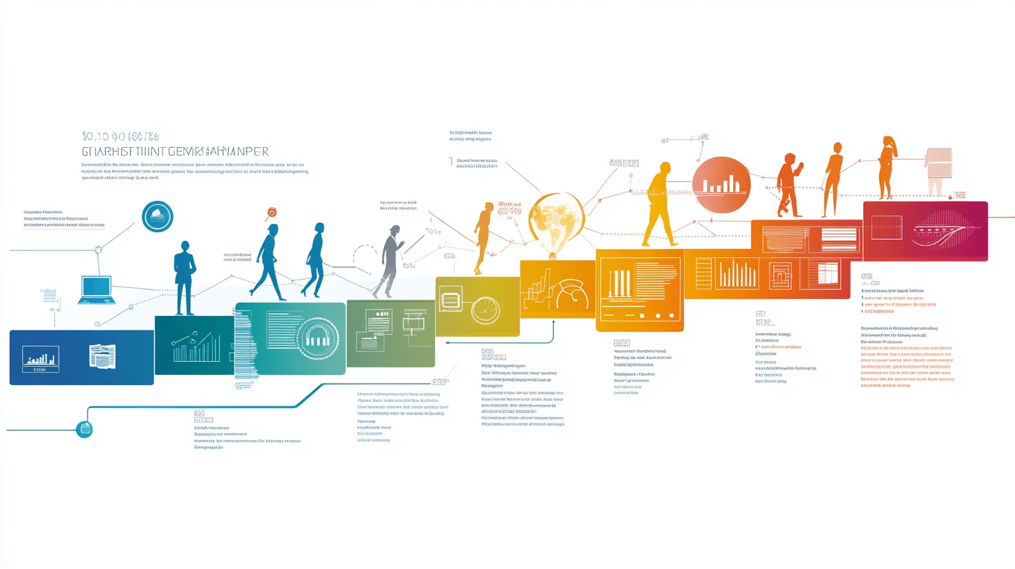 Diagram illustrating the steps involved in driving digital transformation
