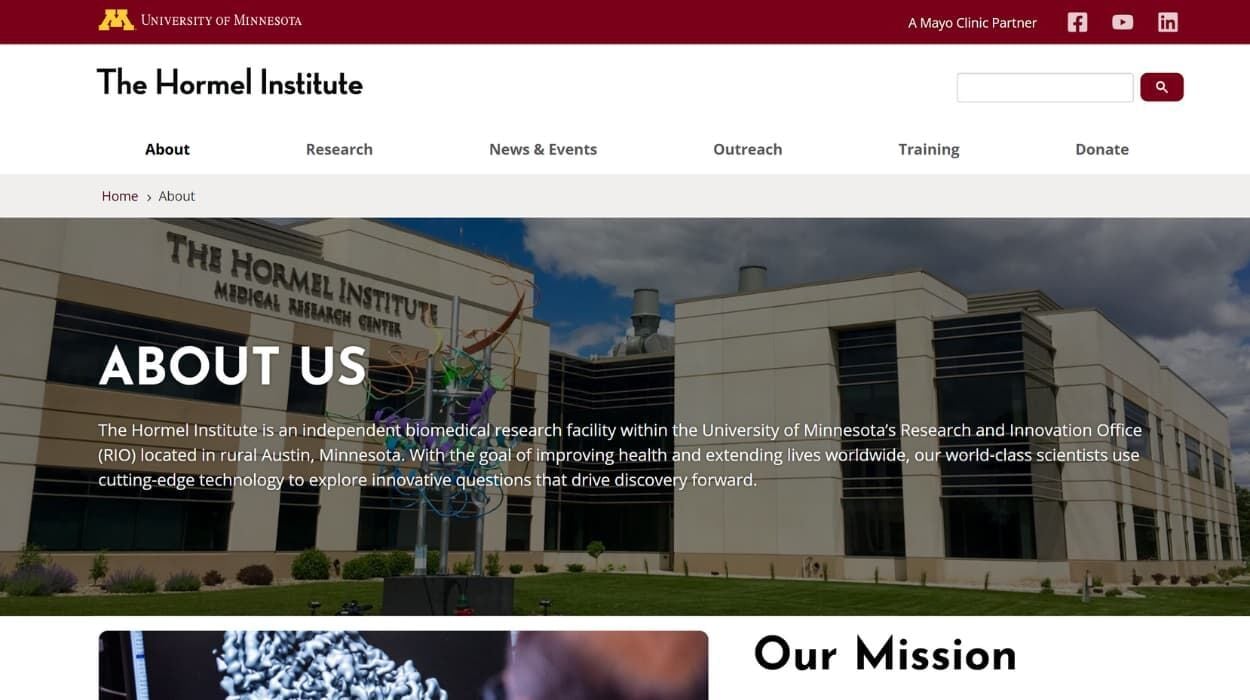 UMN Hormel About Us Page