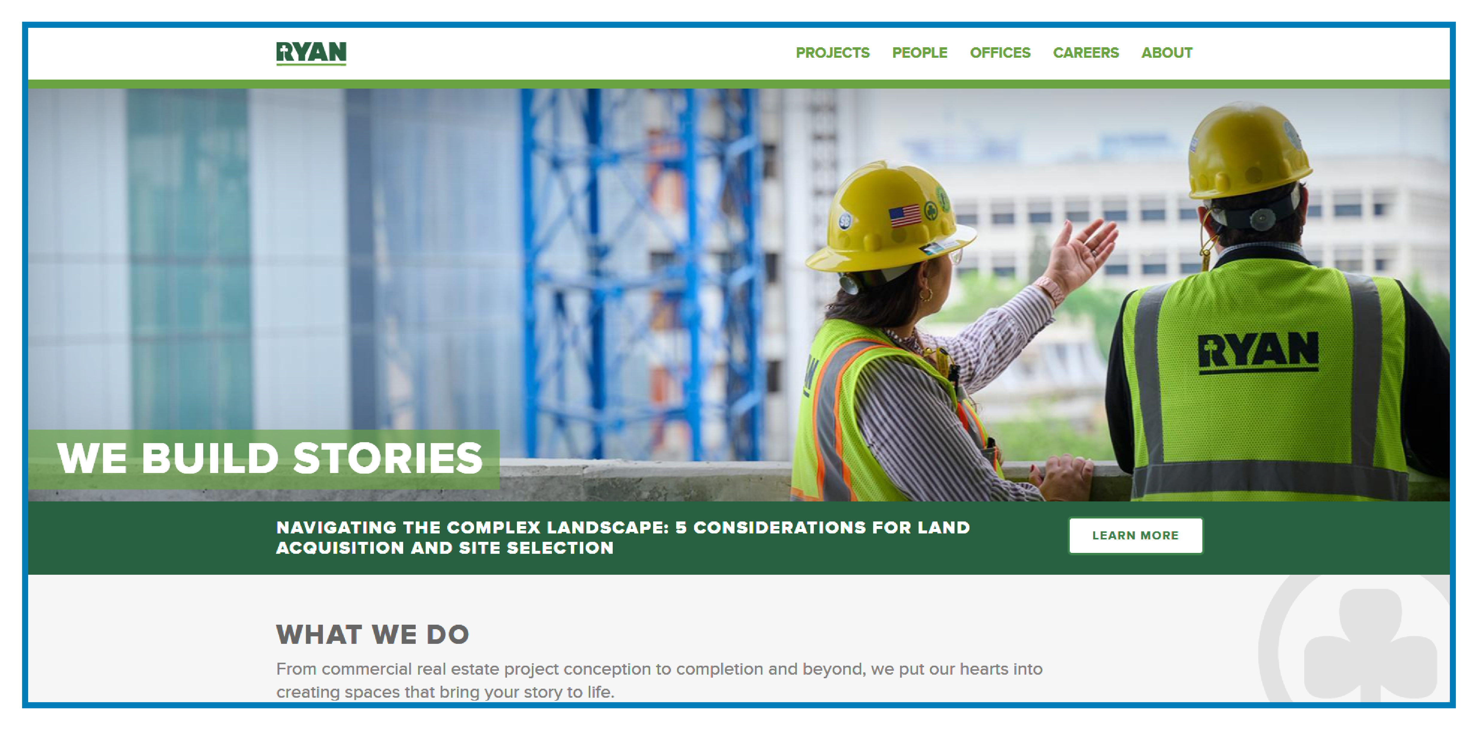 Brand Storytelling & Web Design for Brand Storytelling for Ryan Companies