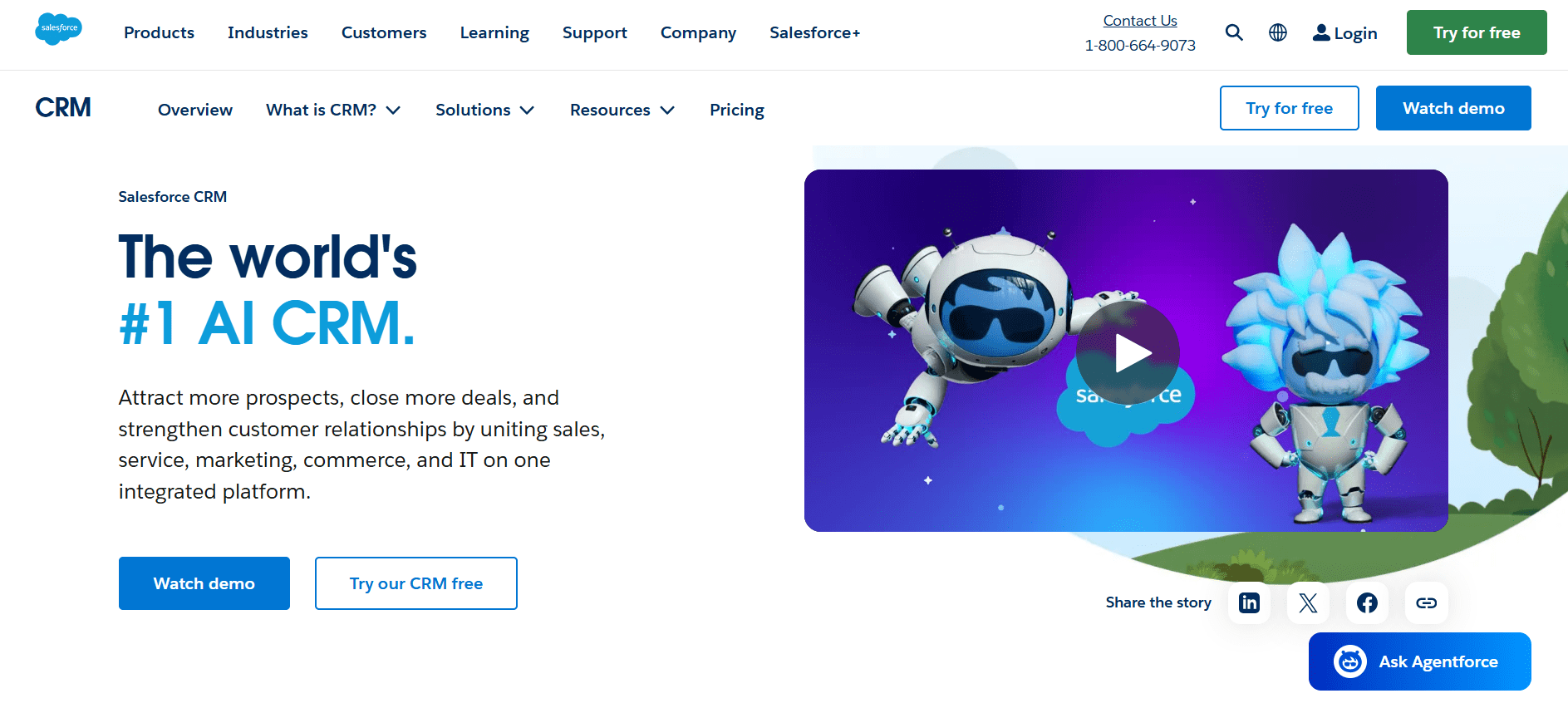 Salesforce CRM Landing