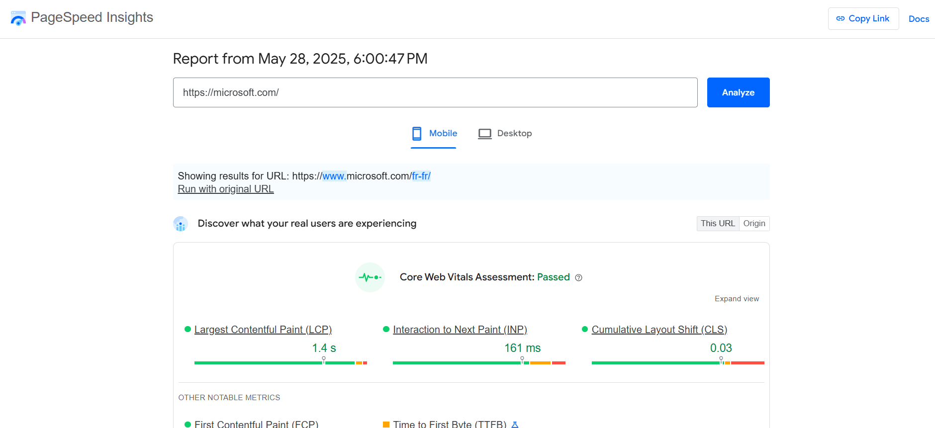 Google PageSpeed Insights