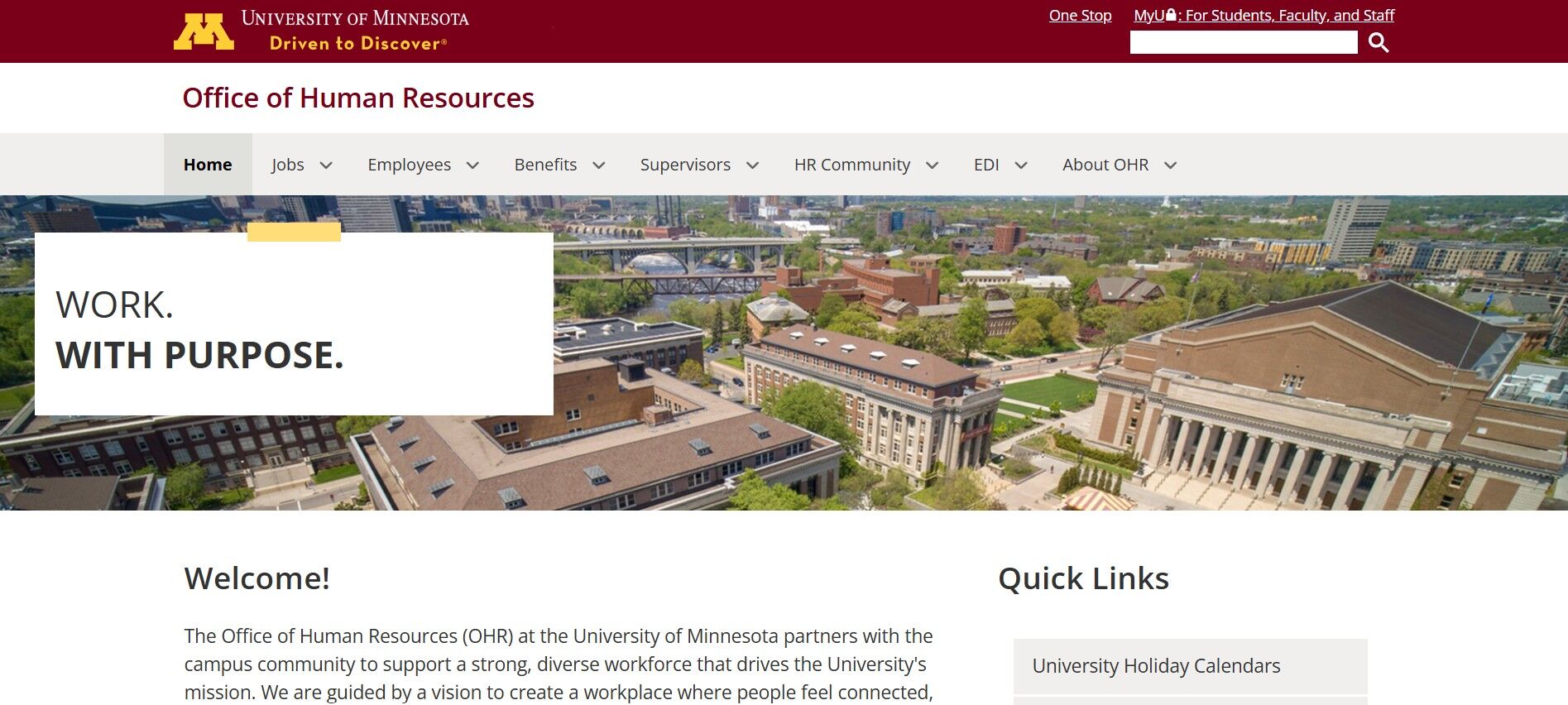 UMN OHR Homepage