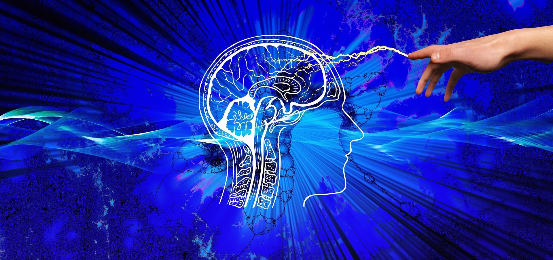 Touching a human brain with sparks.