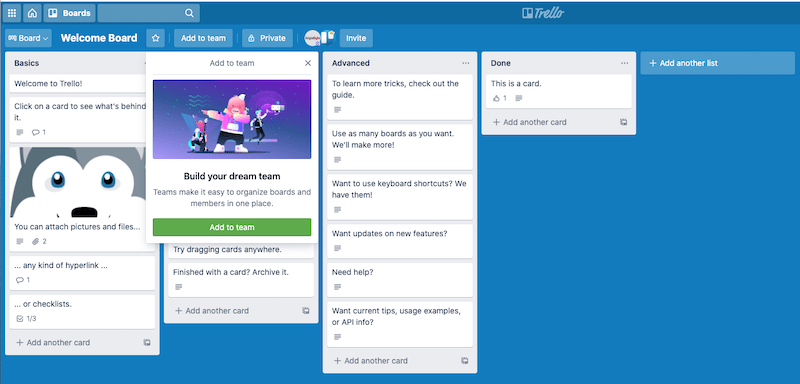 Trello - screenshot