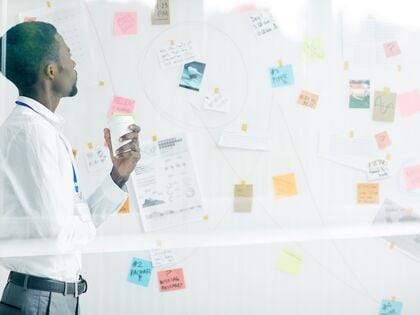 Employee making a detailed marketing plan