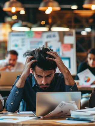 Stressed out marketing team.