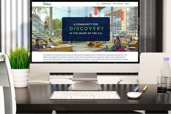 The Glade website on desktop