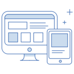 icon of computer and mobile phone